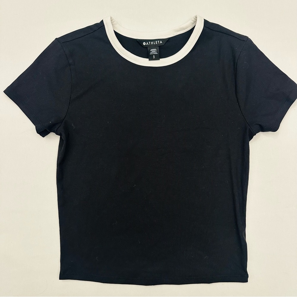 Athleta Monochrome Ribbed Top